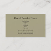 Dental Practice Business Card (Back)