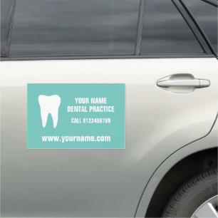 Dental practice car magnet for dentist