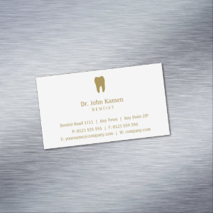 Dental Practice   Golden Dentis Business Card Magnet
