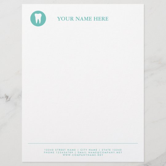 Dental practice letterhead template and tooth logo