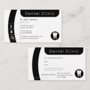 Dental Professional Dental Clinic Appointment Card