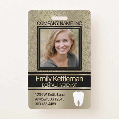 Dental Professional Photo Badge _ Gold
