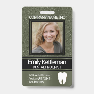 Dental Professional Photo Badge - Green