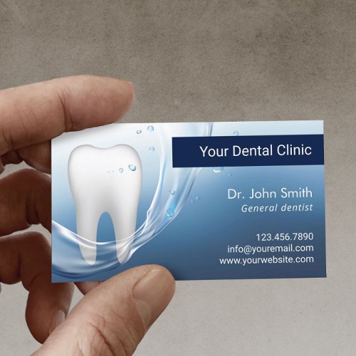 Dental Professional Water Flows Tooth Dentist Appointment Card