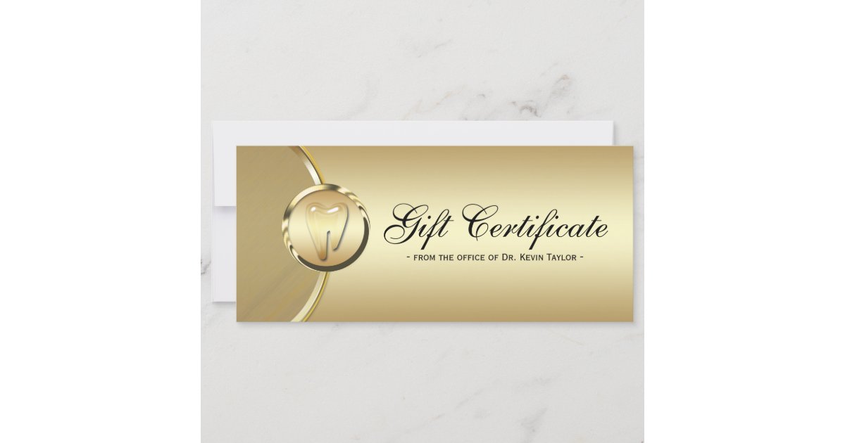 dental gift certificate template