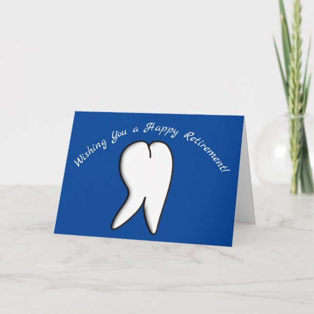 Dental Retirement Tooth  Card (Front)
