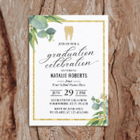 Dental School Botanical Foliage Dentist Graduation
