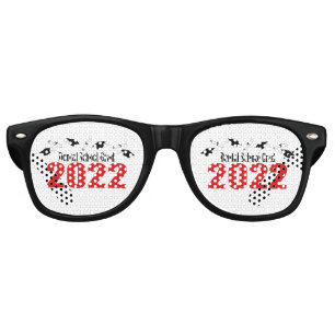 Dental School Grad 2022 Caps And Diplomas (Red) Retro Sunglasses