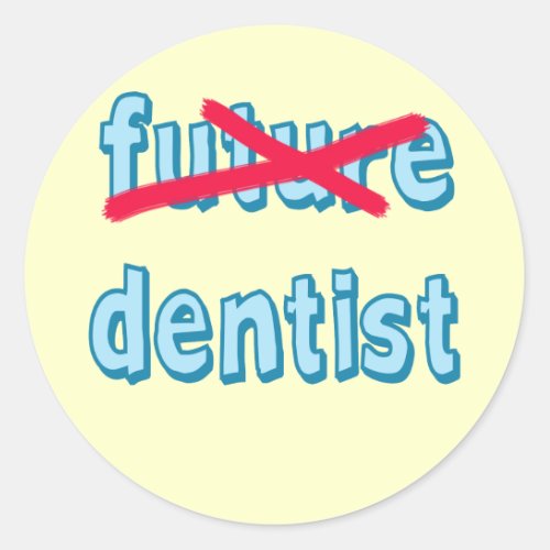 Dental School Grad Products Classic Round Sticker