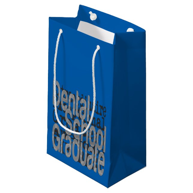 Dental School Graduate Extraordinaire Small Gift Bag (Front Angled)