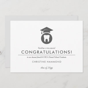 Dental School Graduate   Minimal Style Congrats Invitation