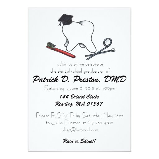 Dental School Graduation Invitations 1