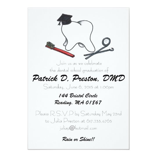 Dental School Graduation Invitation Zazzle