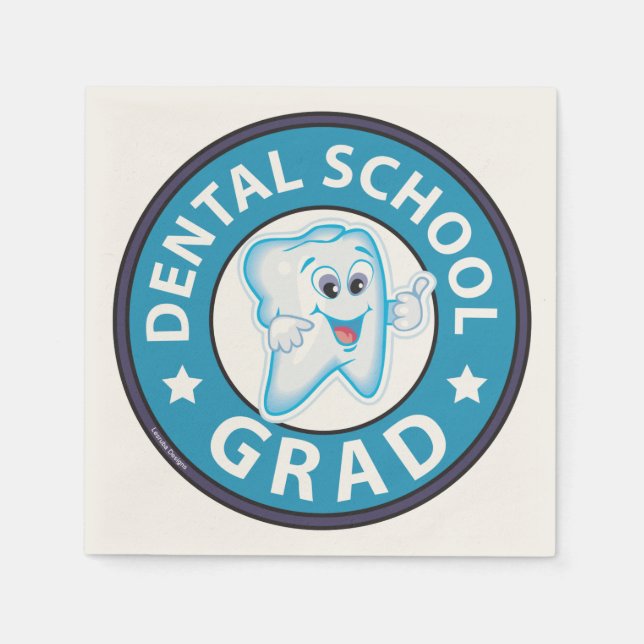 Dental School Graduation Paper Napkins (Front)