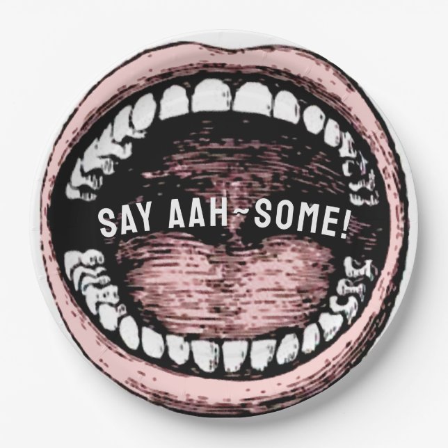 Dental School Graduation Paper Plates (Front)
