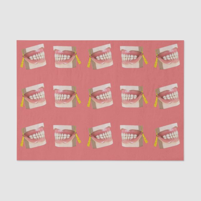 Dental School Graduation Party Gift Tissue Paper (Front)