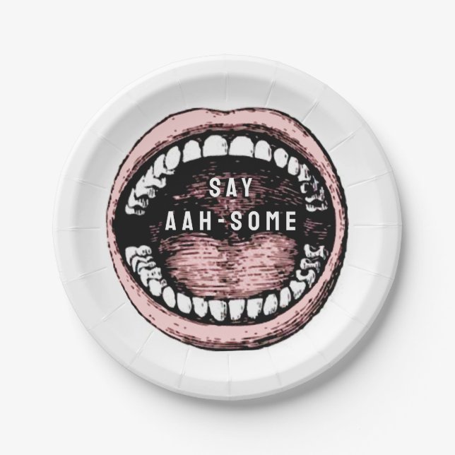 Dental School Graduation Party Paper Dinner Napkin Paper Plates (Front)