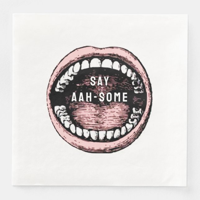 Dental School Graduation Party Paper Dinner Napkins (Front)