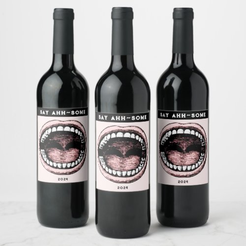 Dental School Graduation wine label