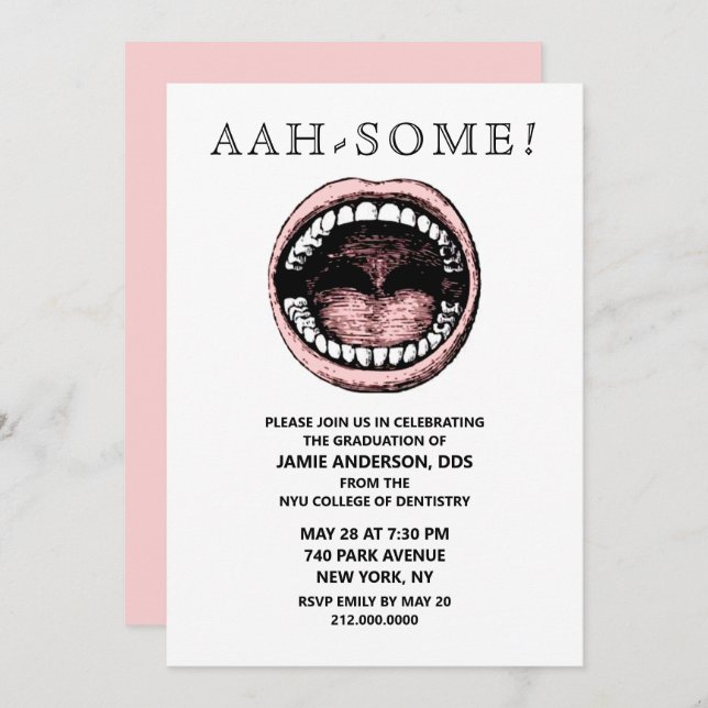 Dental School Party Invitation (Front/Back)