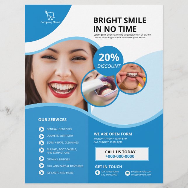 Dental Service Flyer Template (Front)