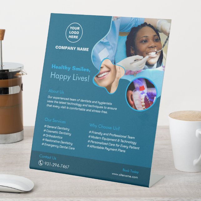 Dental Services Custom Pedestal Sign (In SItu)