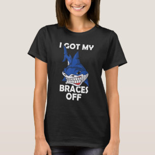 Dental Shark Jaw I Got My Braces Off Boys Kids T-Shirt