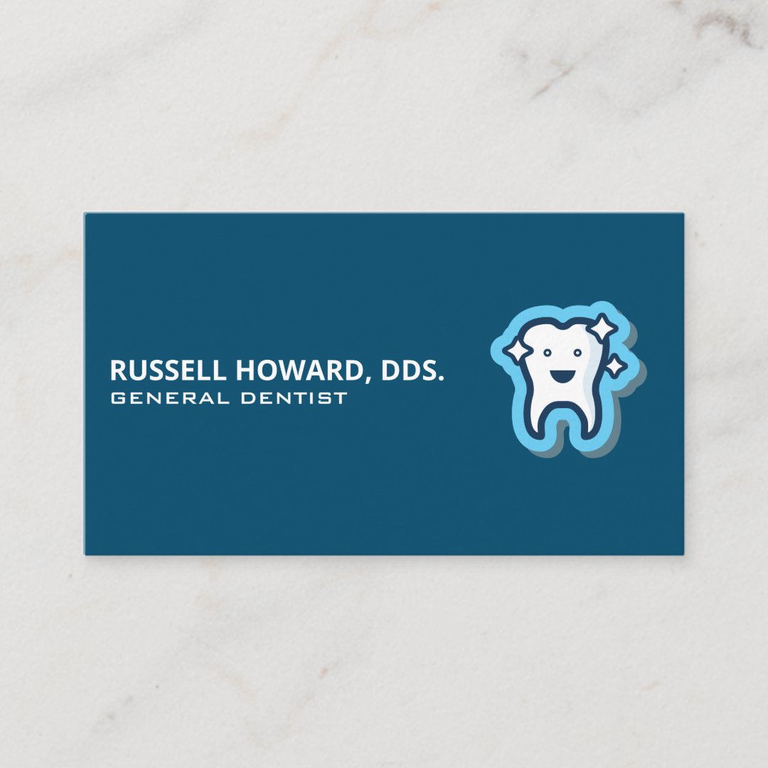 Dental | Sparkly Tooth Business Card | Zazzle