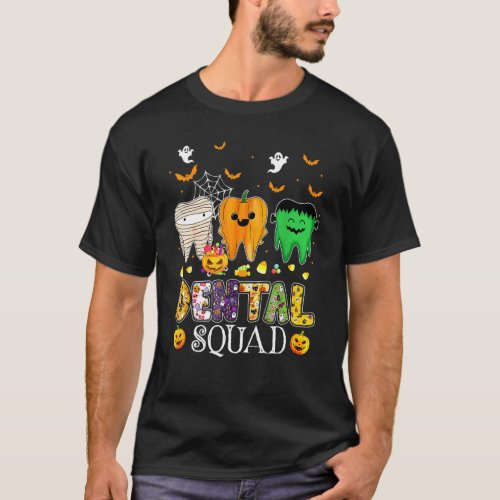 Dental Spooky Squad Costume Denstist Halloween T_Shirt