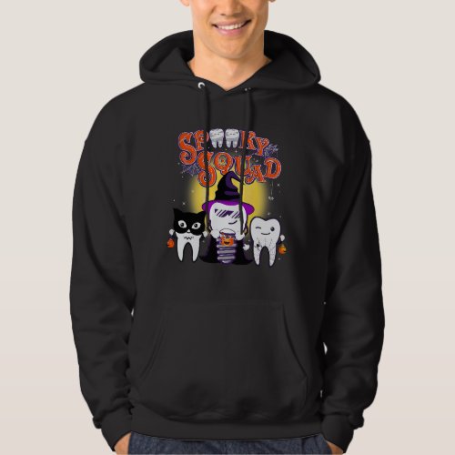 Dental Spooky Squad Season Halloween Pumpkin Ghost Hoodie