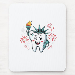 Dental Squad 4th Of July Dentist Funny American   Mouse Pad