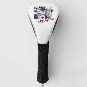 Dental Squad Cute Dentist Hygienist 4th of July Golf Head Cover