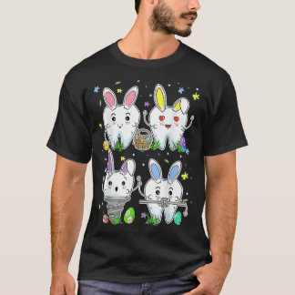 Dental Squad Dental Life Cute Bunny Funny Tooth Ea T-Shirt