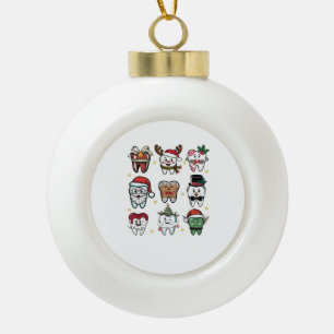 Dental Squad Dentist Christmas Holiday Xmas  Ceramic Ball Christmas Ornament