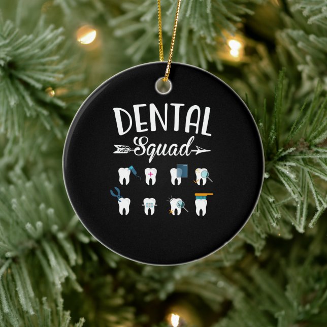 Dental Squad Dentist Dental Student Ceramic Ornament (Tree)