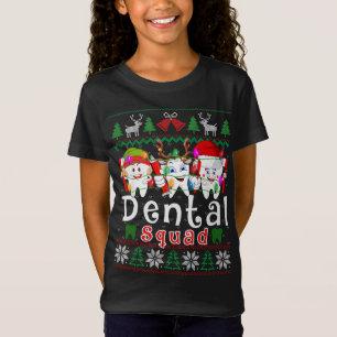 Dental Squad Santa Elf Reindeer Dentist Ugly Xmas  T-Shirt