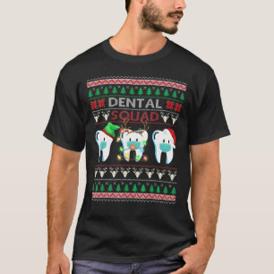 Dental Squad Teeth In Mask Christmas Quarantine De T-Shirt