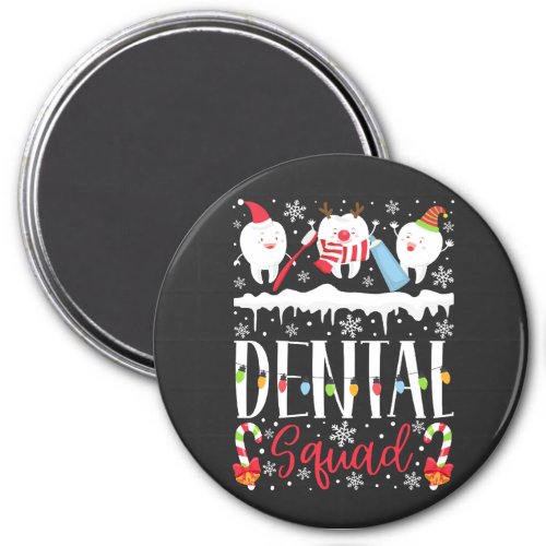 Dental Squad Teeth Toothbrush Circle Magnet