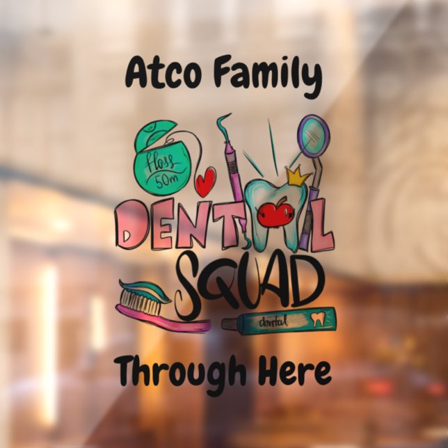 Dental Squad Window Cling (Sheet 2)