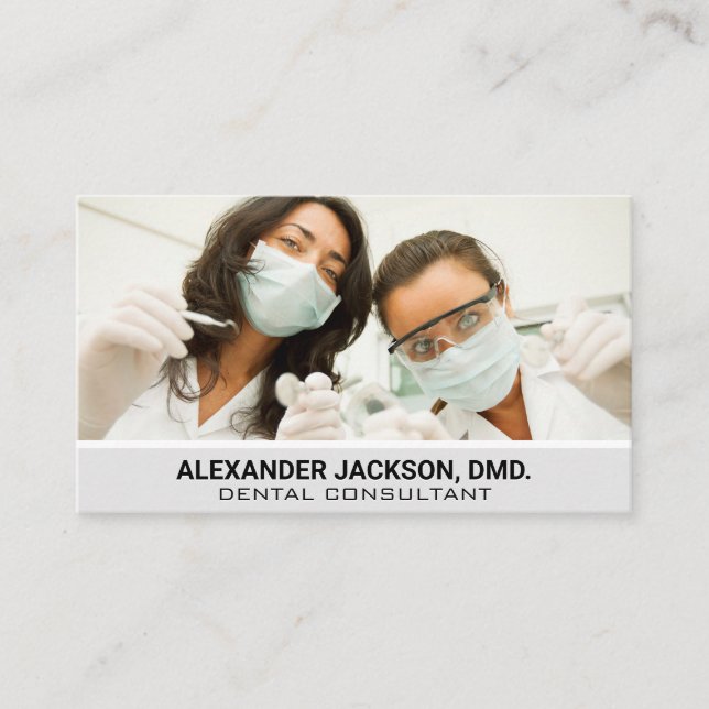 Dental Staff | Dentist Office Business Card (Front)