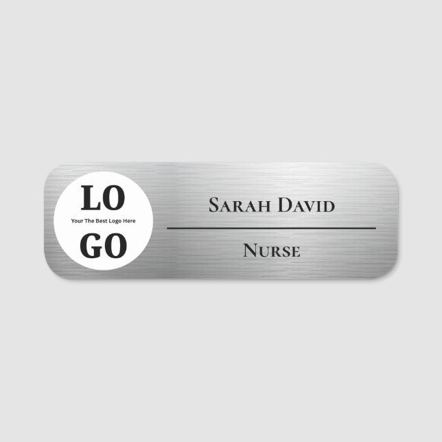 Dental Staff Name Tag Custom Logo Magnetic (Front)