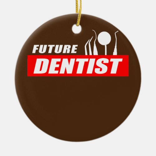 Dental Student School Future Dentist Tools  Ceramic Ornament
