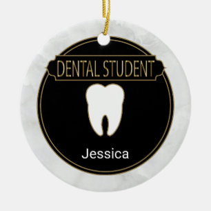 Dental 🦷 Student - White Marble Ceramic Ornament