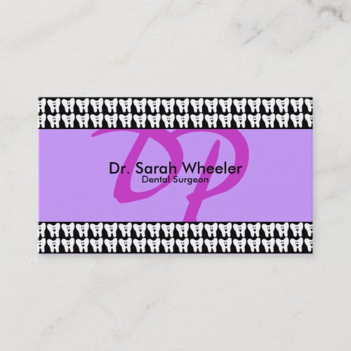 Dental Surgeon Business Card - Monogram