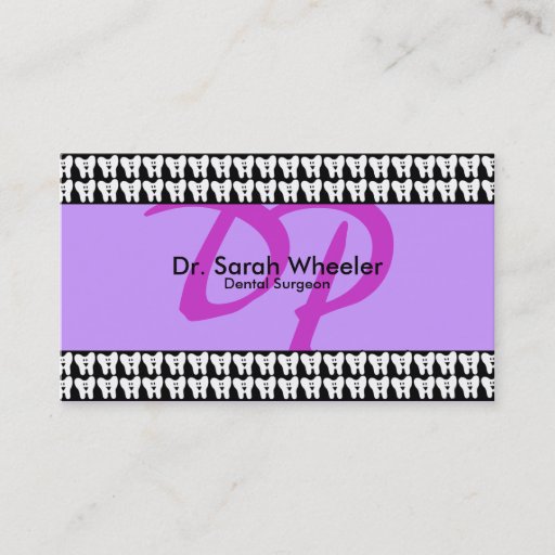 Customizable Dental Surgeon Business Card - Monogram