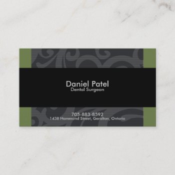Dental Surgeon Business Card - Professional by OLPamPam at Zazzle