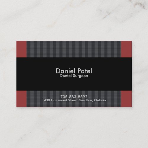 Dental Surgeon Business Card - Professional
