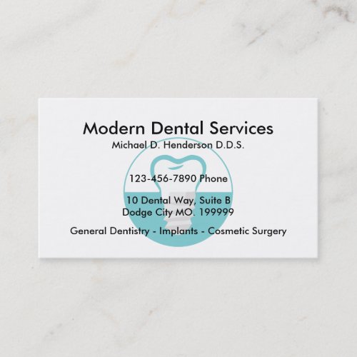Dental Surgeon Business Cards