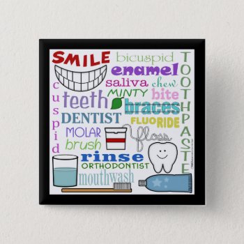 Dental Terms Subway Art Button by creationhrt at Zazzle