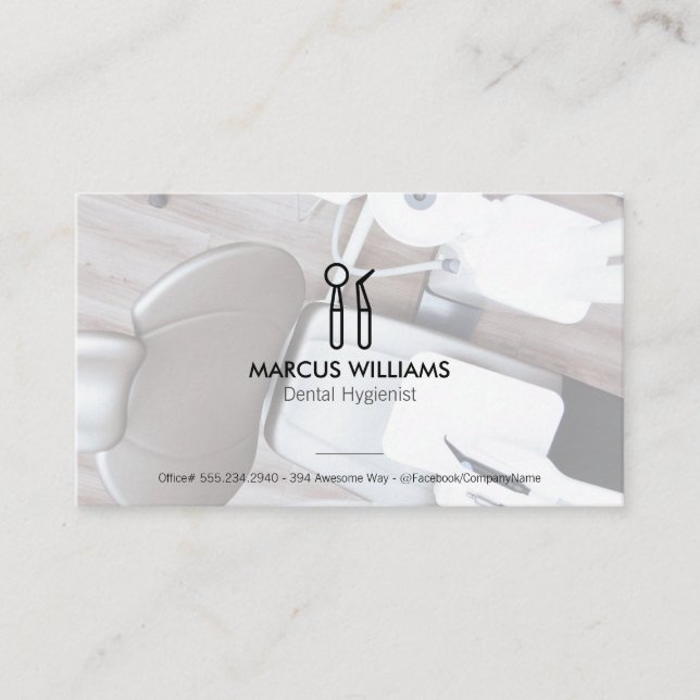 Dental Tools | Dentist Office Business Card (Front)
